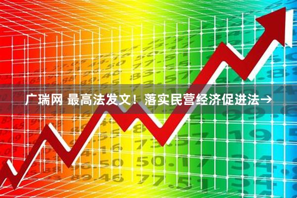广瑞网 最高法发文！落实民营经济促进法→